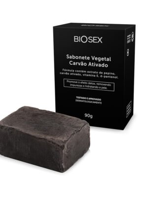 Sabonete em Barra Vegetal Carvão Ativado Biosex - 90 g